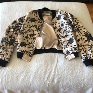 Seek the label embroidered bomber jacket